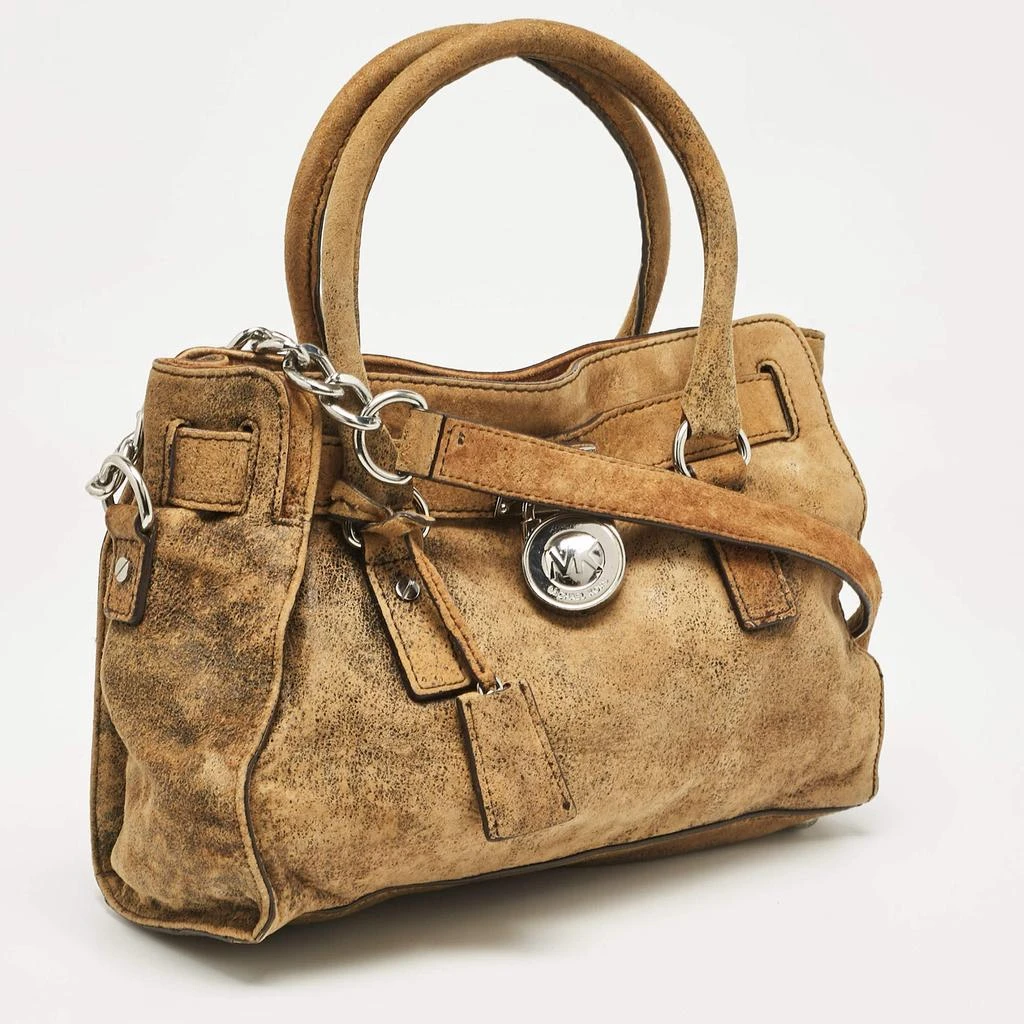 Michael Kors MICHAEL Michael Kors Tan/Black Alcantara East/West Hamilton Satchel 3