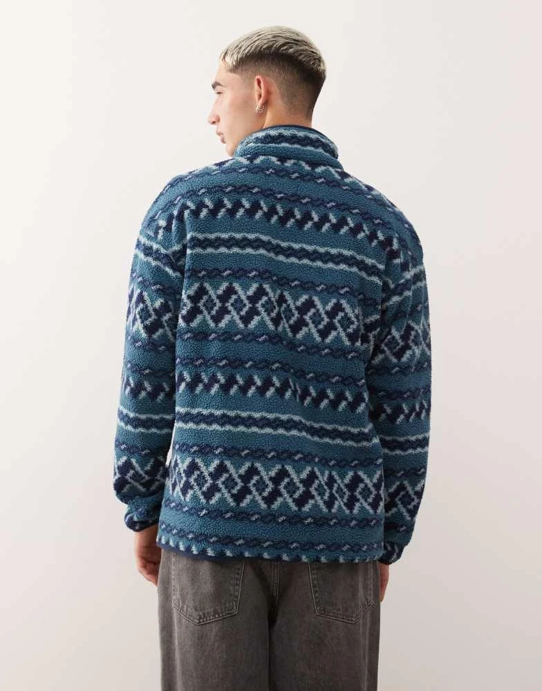 Columbia Columbia Helvetia II printed half snap fleece in blue 3