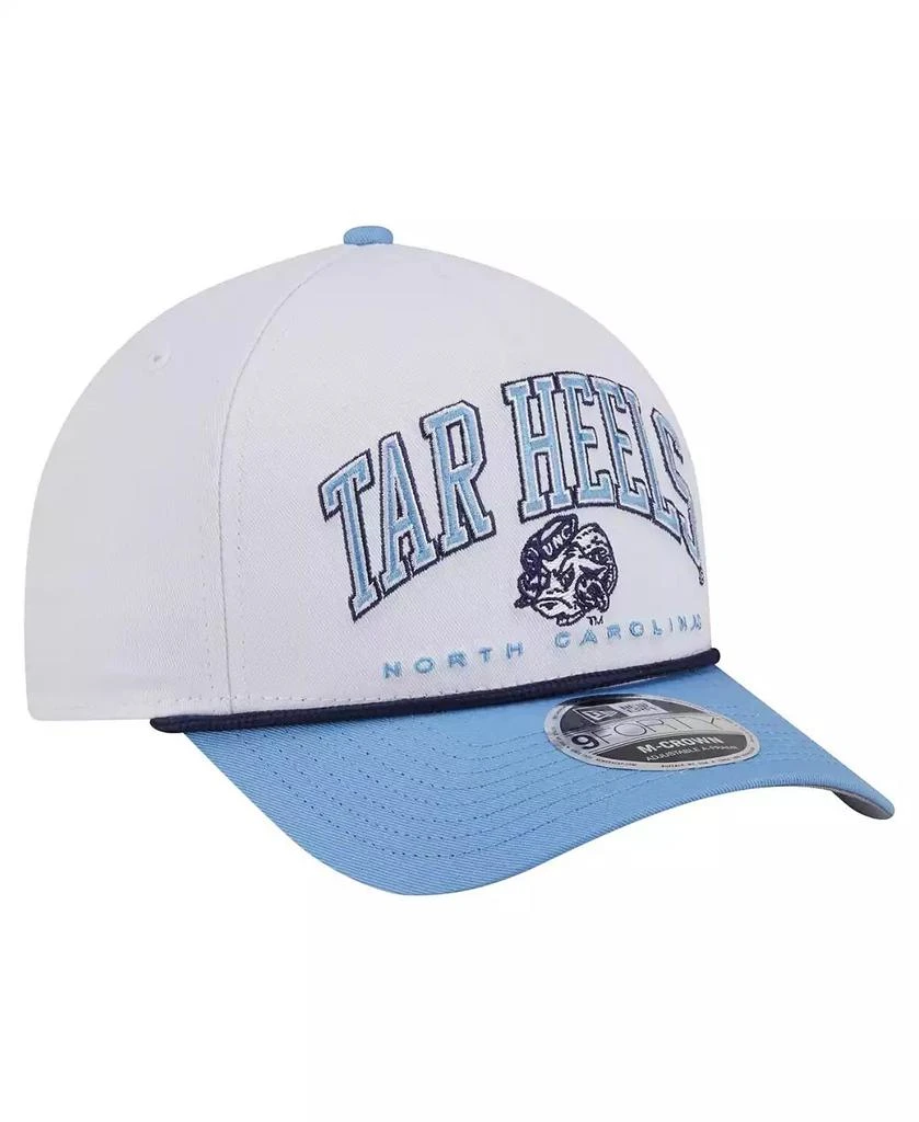New Era Men's White/Carolina Blue North Carolina Tar Heels Arch Two-Tone Rope 9FORTY A-Frame M-Crown Adjustable Hat 3