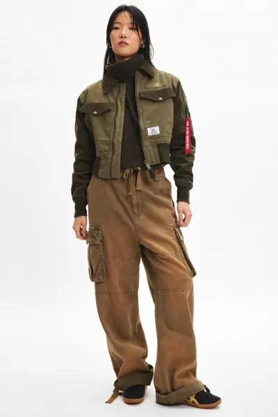 Alpha Industries Alpha Industries Cropped Canvas Bomber Jacket 3