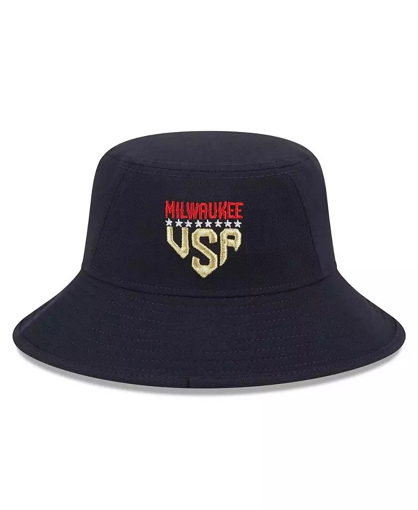 New Era Men's Navy Milwaukee Brewers 2023 Fourth of July Bucket Hat 2