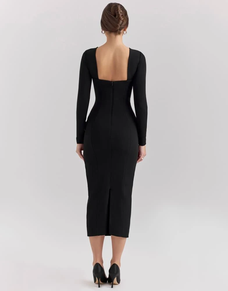 House of CB Ella stretch crepe long sleeve midi dress in black On Sale Now with Up to 60% Off | Discover Exclusive Deals & Savings at BeyondStyle Authentic House House of CB Ella stretch crepe long sleeve midi dress in black On Sale Now with Up to 60% Off | Discover Exclusive Deals & Savings at BeyondStyle Authentic House