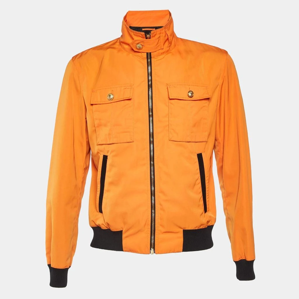 Versus Versace Versus Versace Orange Synthetic Bomber Jacket L 1