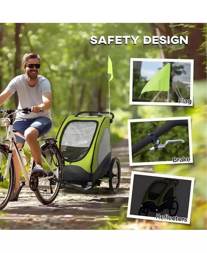 HONGGE 3 in 1 Kids Bike Trailer Jogger and Stroller 7