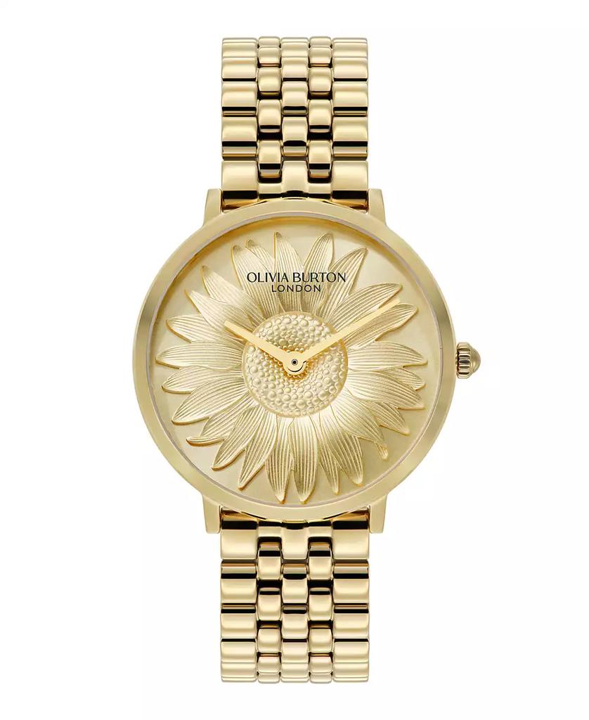 Olivia Burton Women's Sunflower Gold Tone Stainless Steel Bracelet Watch