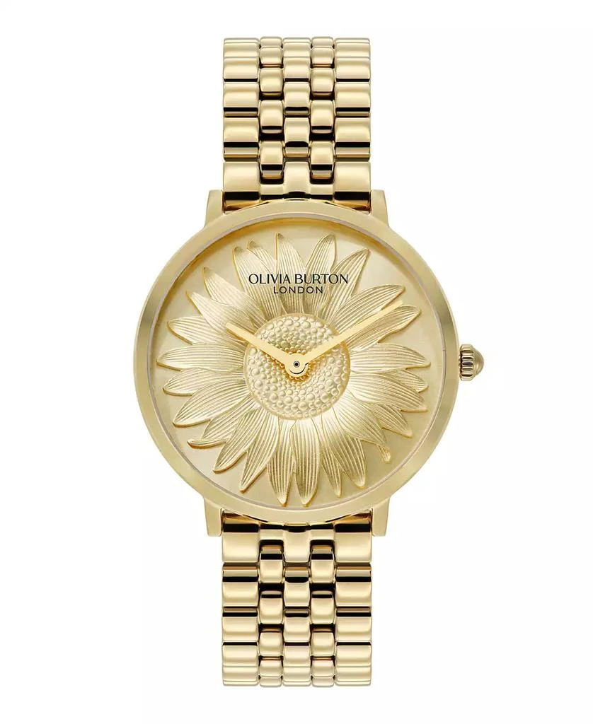 Olivia Burton Women's Sunflower Gold Tone Stainless Steel Bracelet Watch 1
