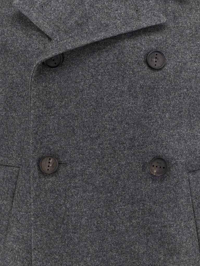 HEVÒ Double-breasted virgin wool blend coat 4