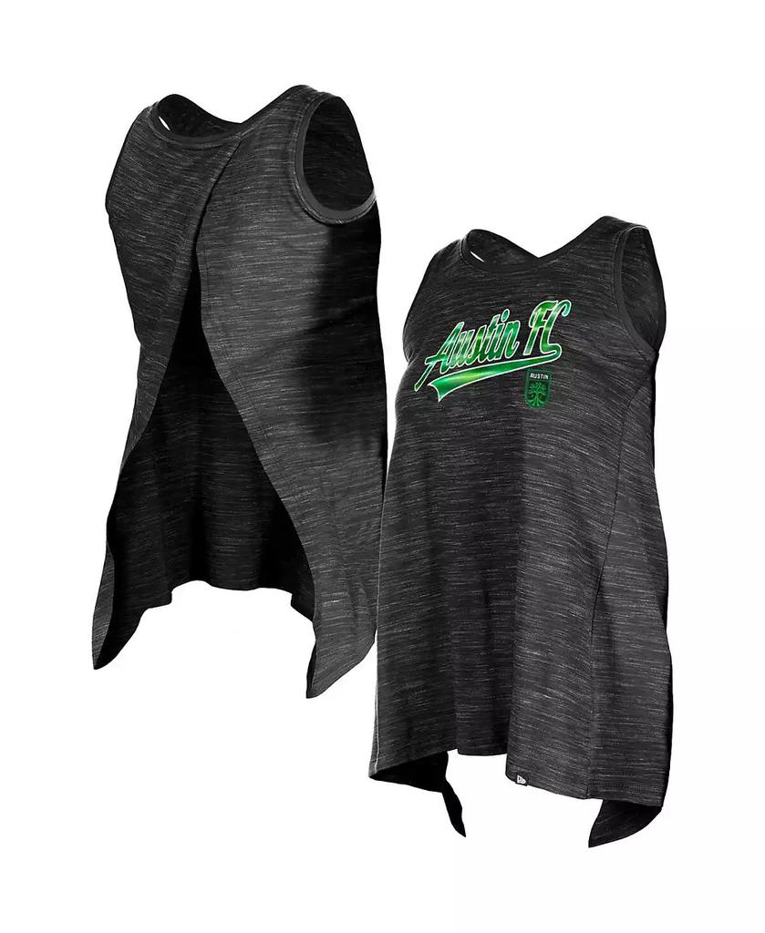 5th & Ocean Women's Black Austin FC Athletic Cross Back Tank Top