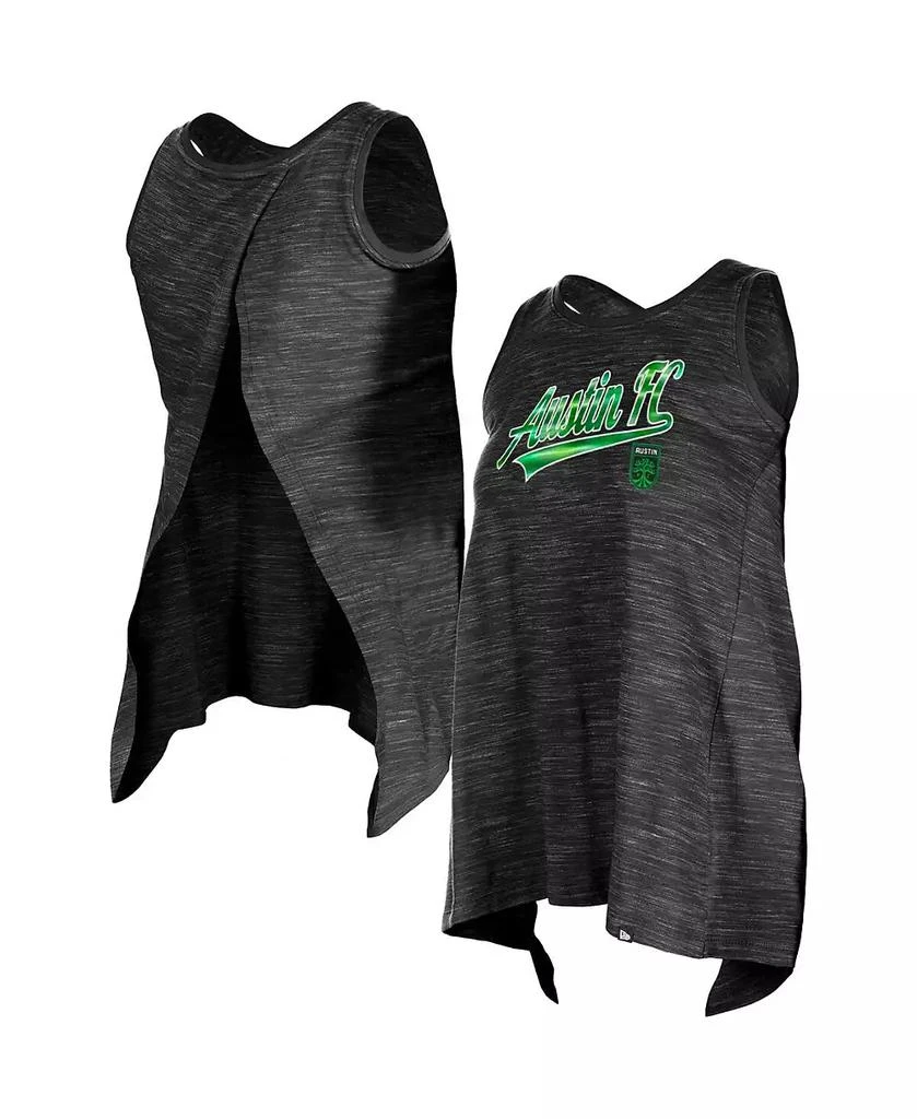 5th & Ocean Women's Black Austin FC Athletic Cross Back Tank Top 1