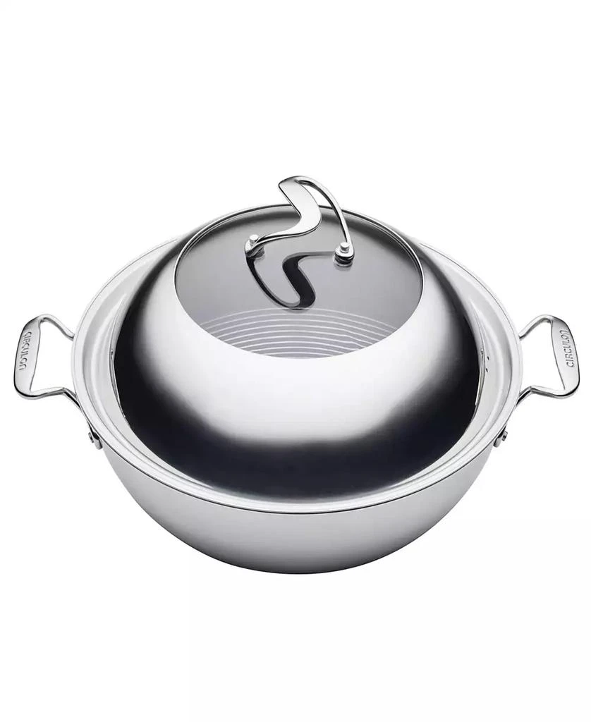 Circulon Clad Stainless Steel 14" Induction Wok with Glass Lid and Hybrid Steelshield and Non-stick Technology 1