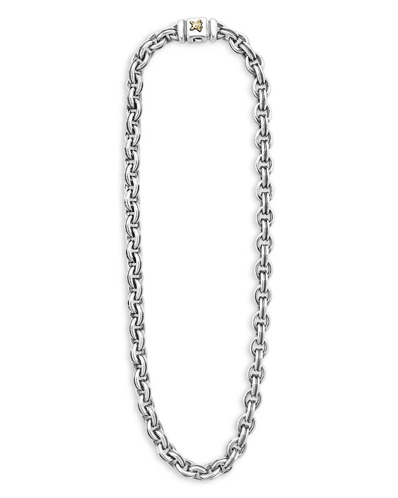 LAGOS Men
s 18K Yellow Gold 
Sterling Silver Anthem Double Link Necklace - Exclusive 3