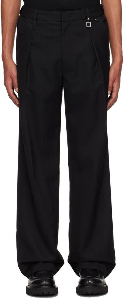 WOOYOUNGMI Black Wide-Leg Trousers 1