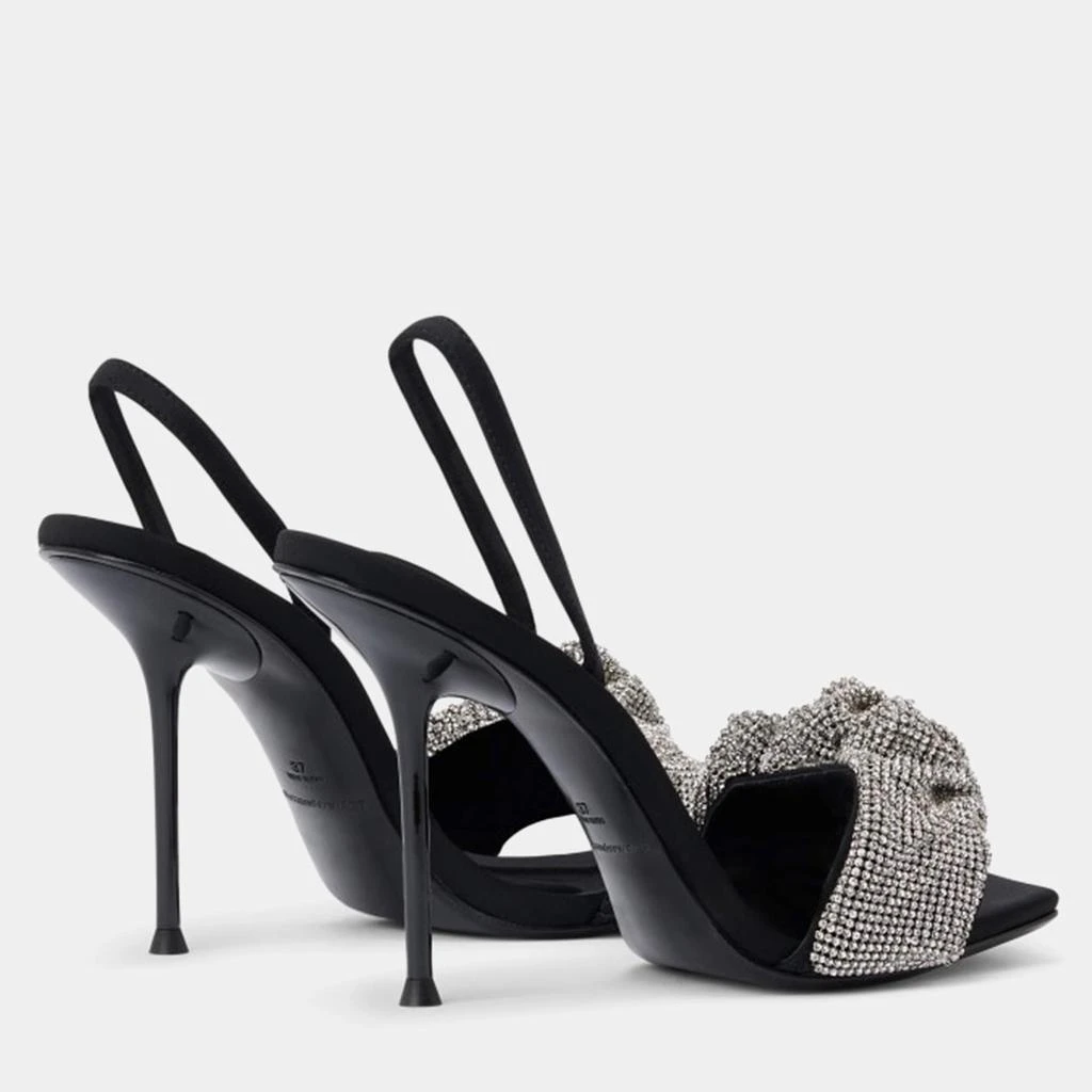 Alexander Wang Alexander Wang black Leather Julie Crystal Scrunchie Sandals EU 41 3