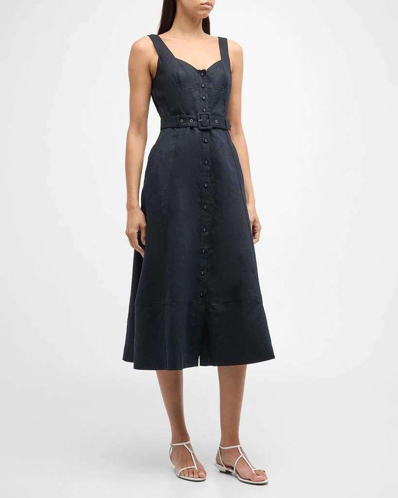 Paige Arienne Belted A-Line Midi Dress 1