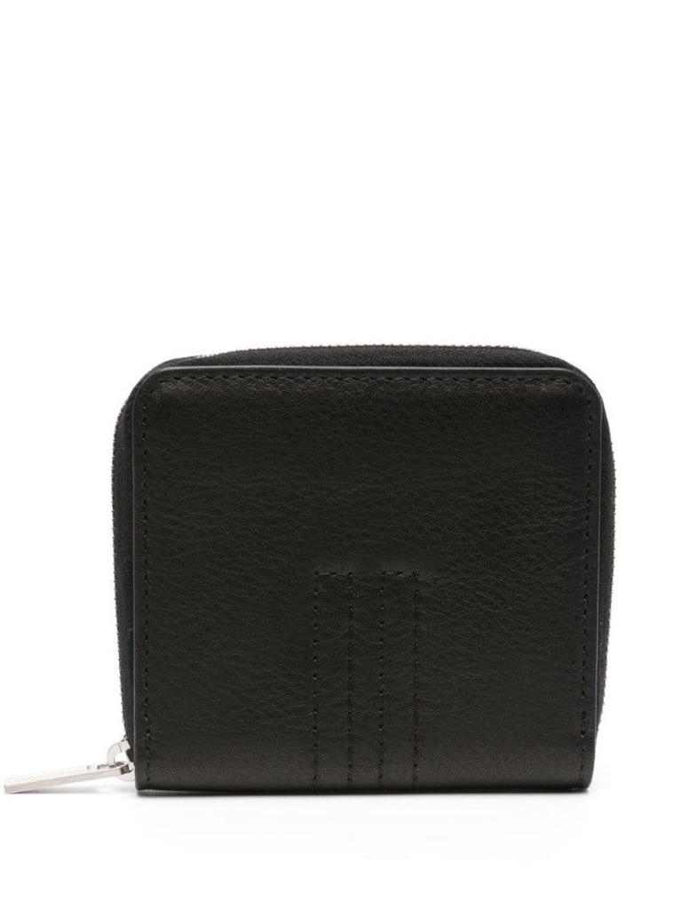 Rick OwensリックオウエンスZIPPED WALLET Rick Owens Textured Leather Zipped Wallet - Wallets - Free
