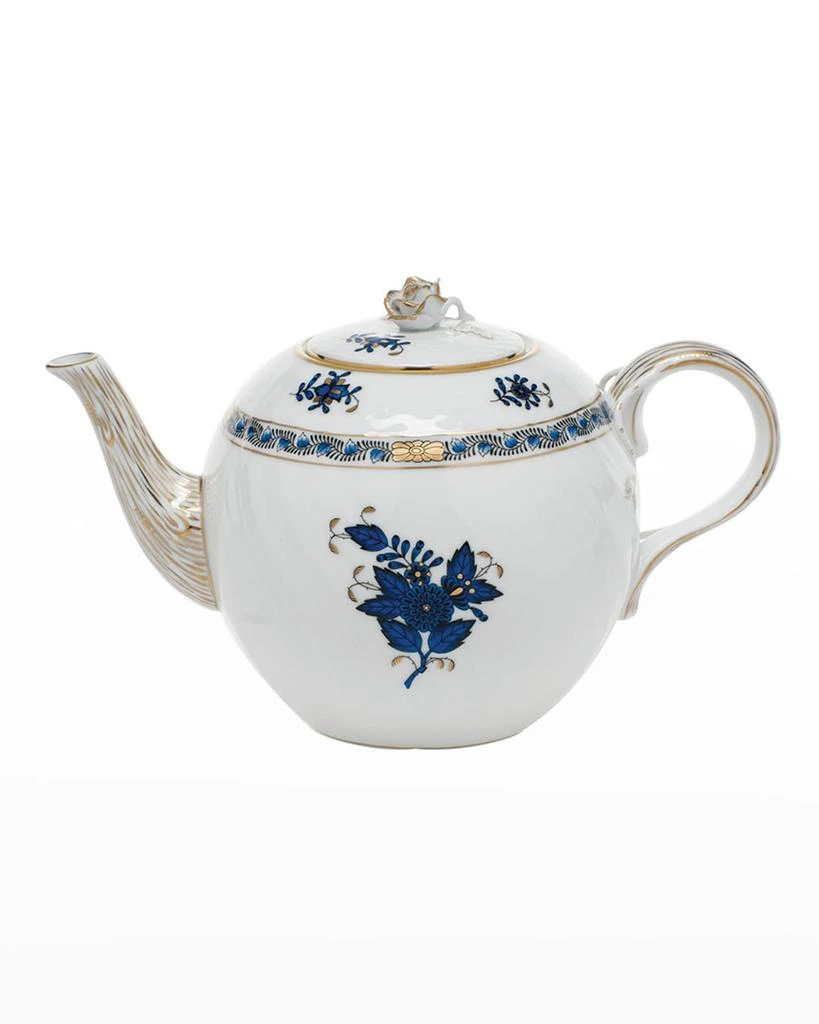 Herend Chinese Bouquet Black Sapphire Teapot 1