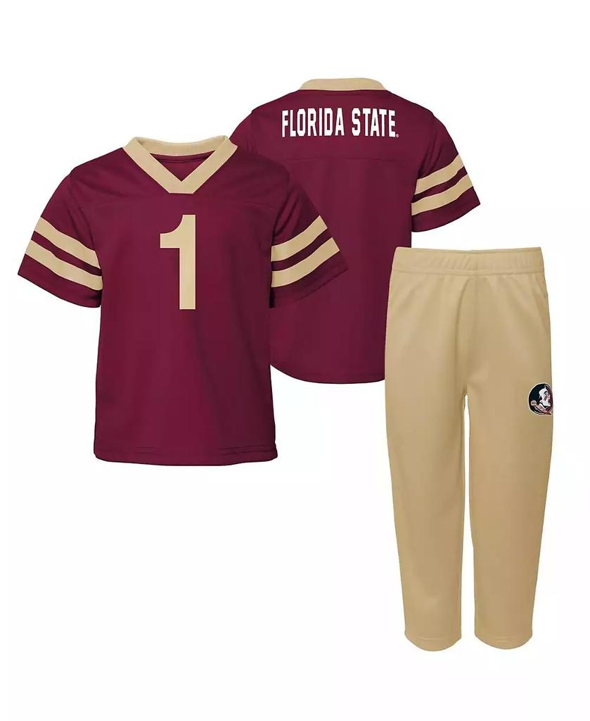 Outerstuff Toddler Boys and Girls Garnet Florida State Seminoles Two-Piece Red Zone Jersey and Pants Set
