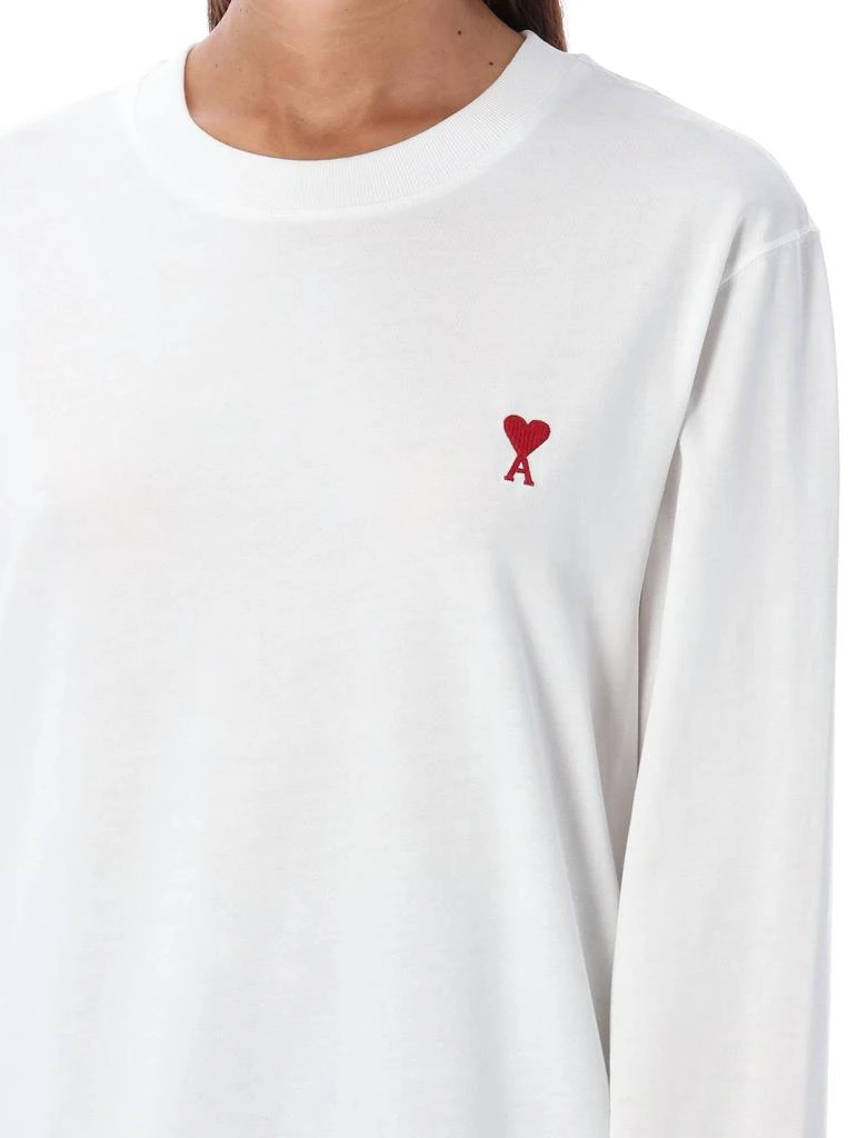 AMI AMI Paris Ami de Coeur Logo Embroidered Long-Sleeved T-Shirt 3