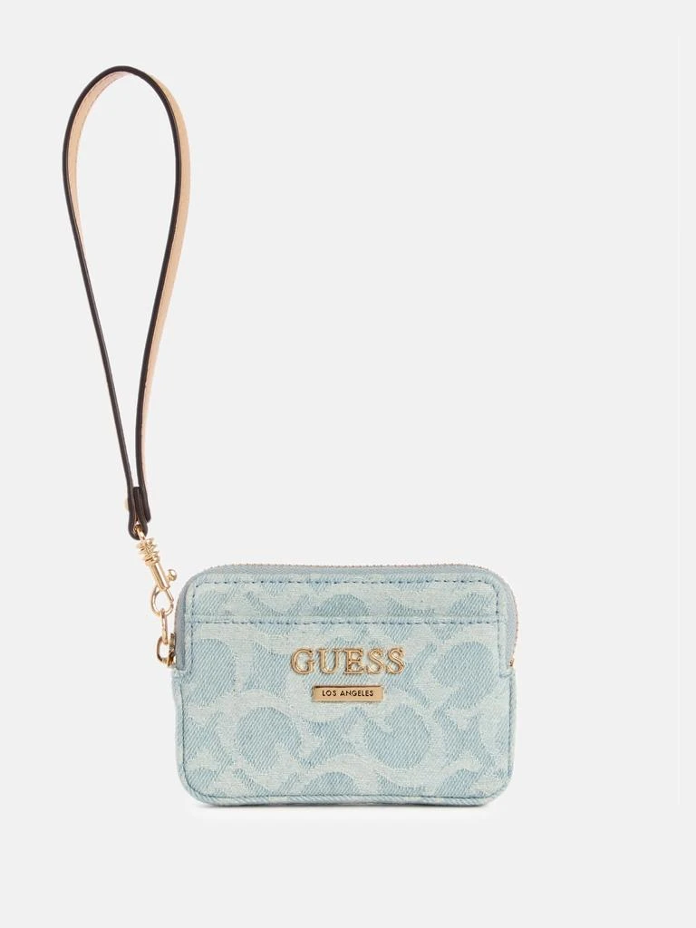 Guess Factory Beryln Denim Card Case Wristlet 1