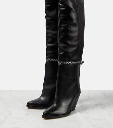Isabel Marant Lelodie leather over the knee boots 4
