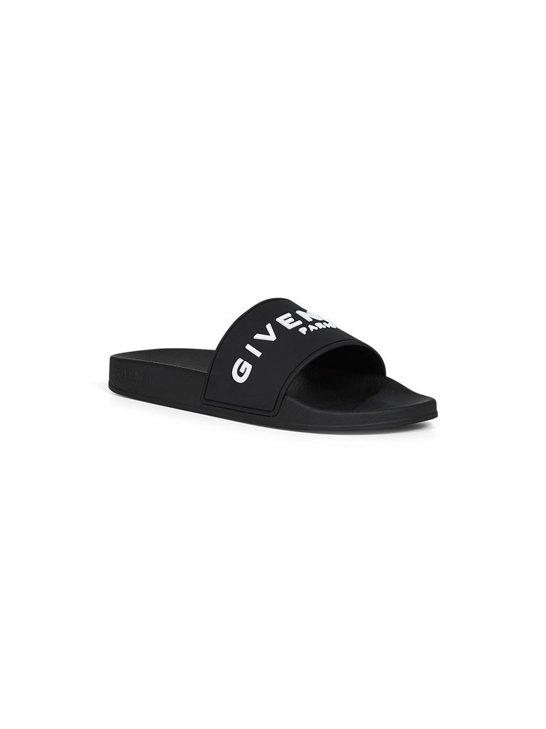 Givenchy GIVENCHY | Black rubber GIVENCHY PARIS flat sandals | Man | 39