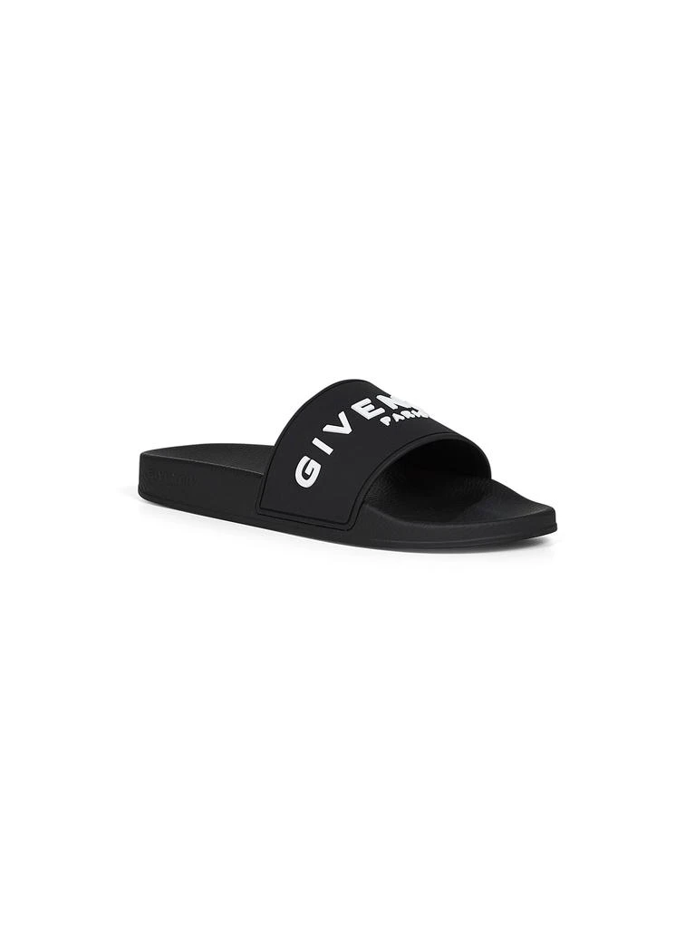 Givenchy GIVENCHY | Black rubber GIVENCHY PARIS flat sandals | Man | 39 2