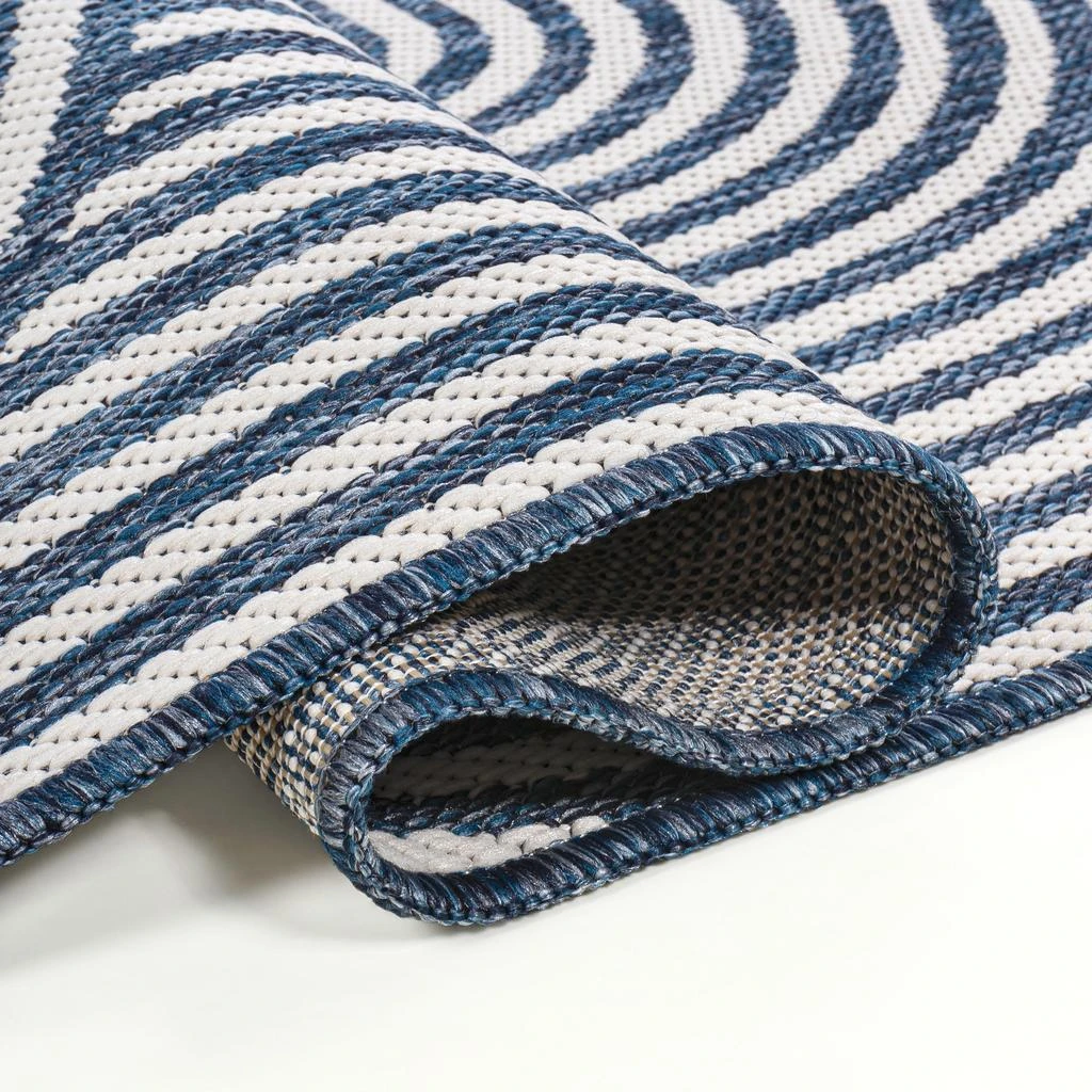 JONATHAN Y Margot Modern Geometric Arch Stripe Indoor/Outdoor Shaped Area Rug 5