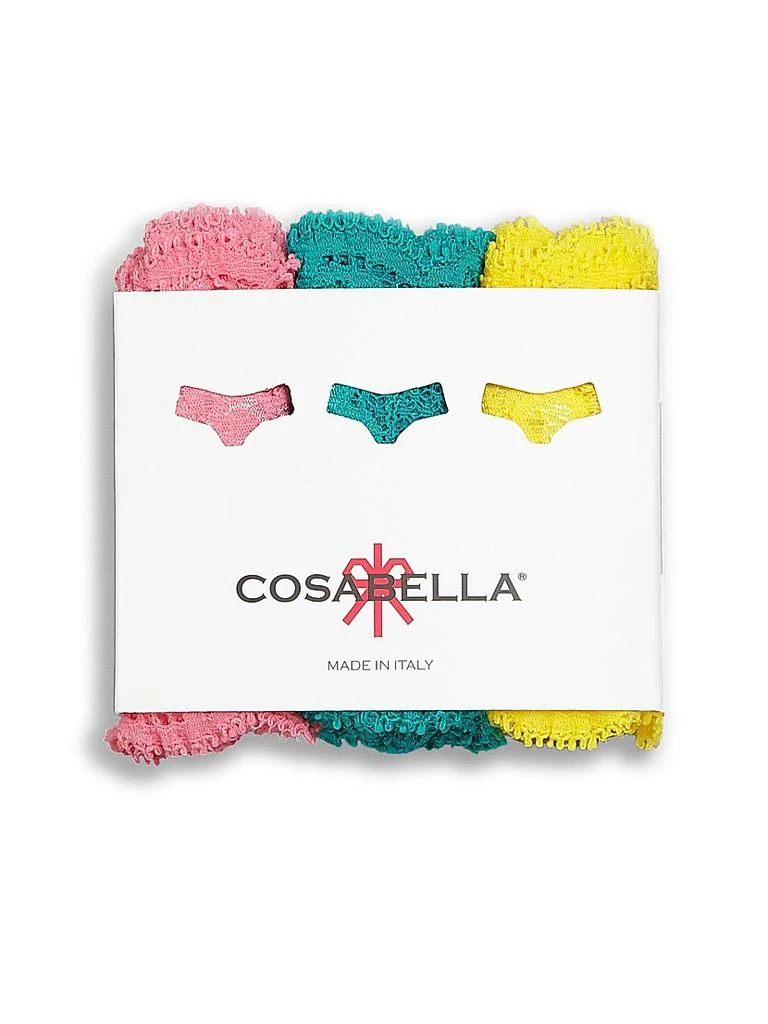 Cosabella Never Say Never 3-Pack Low-Rise Lace Thong Set 2