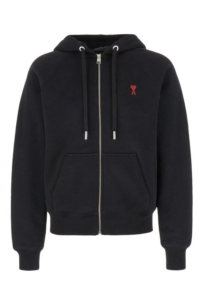 Ami Alexandre Mattiussi Paris Logo-printed Drawstring Hoodie 1