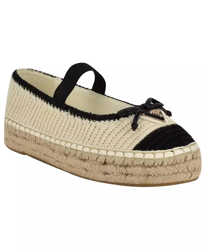 GUESS Women's Joneal Platform Espadrille Crochet Knit Ballet Flats 1