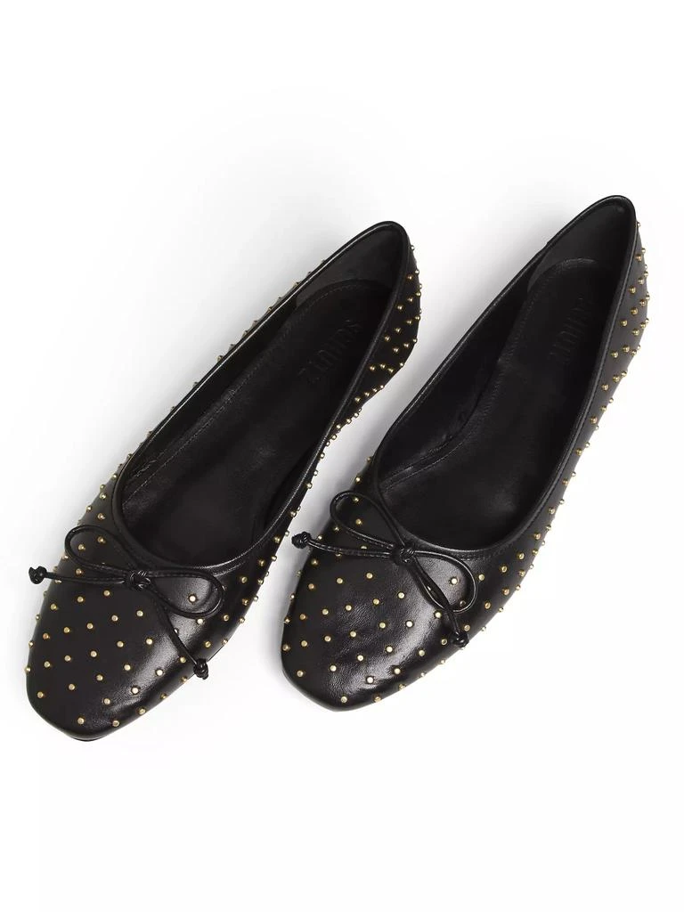 Schutz Arissa Studded Leather Ballet Flats 4