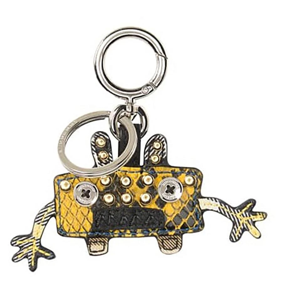 Creature Motif Python Print Key Ring In Bright Toffee – On Sale