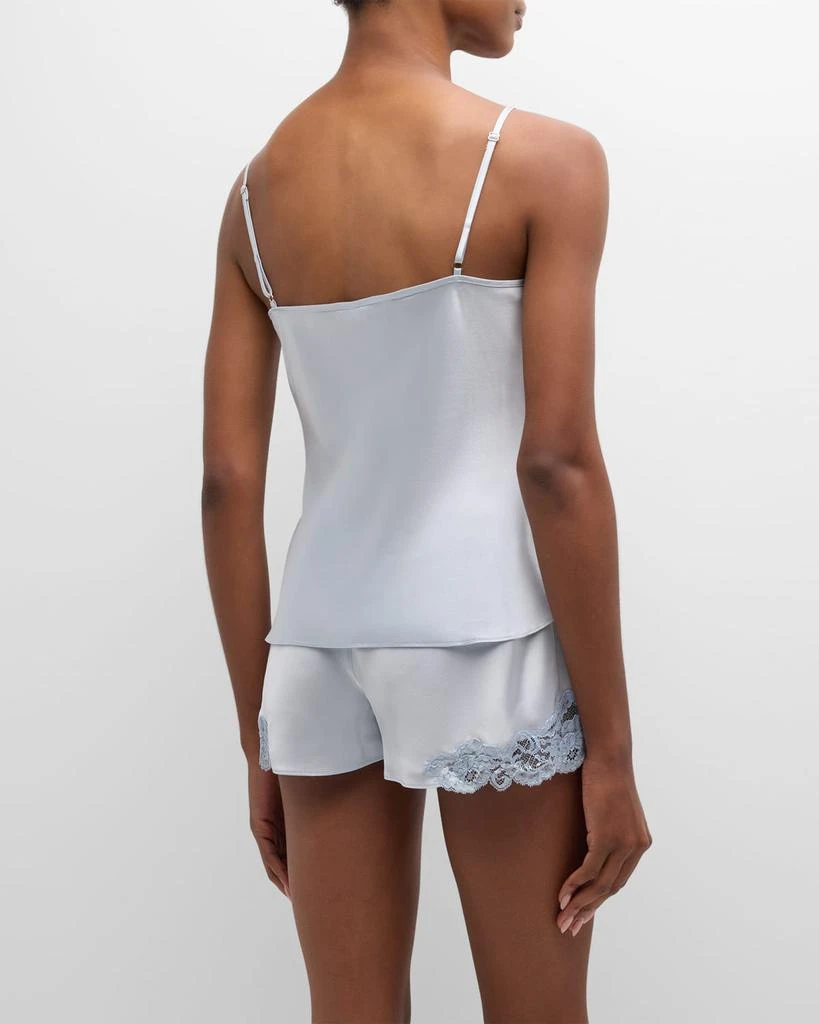 Christine Lingerie Bijoux Short Lace-Trim Silk Pajama Set 7