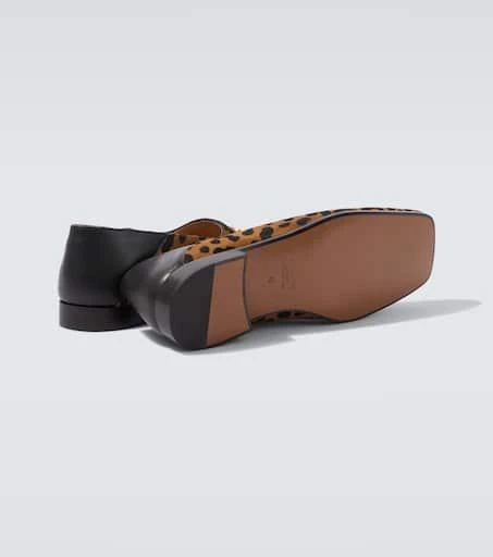 Valentino Babouche Fauve Éclat calf hair loafers 7