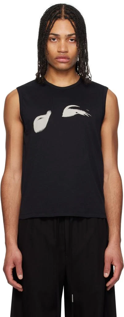 ANN DEMEULEMEESTER Black Ysewijn Smokey Eyes Tank Top 1