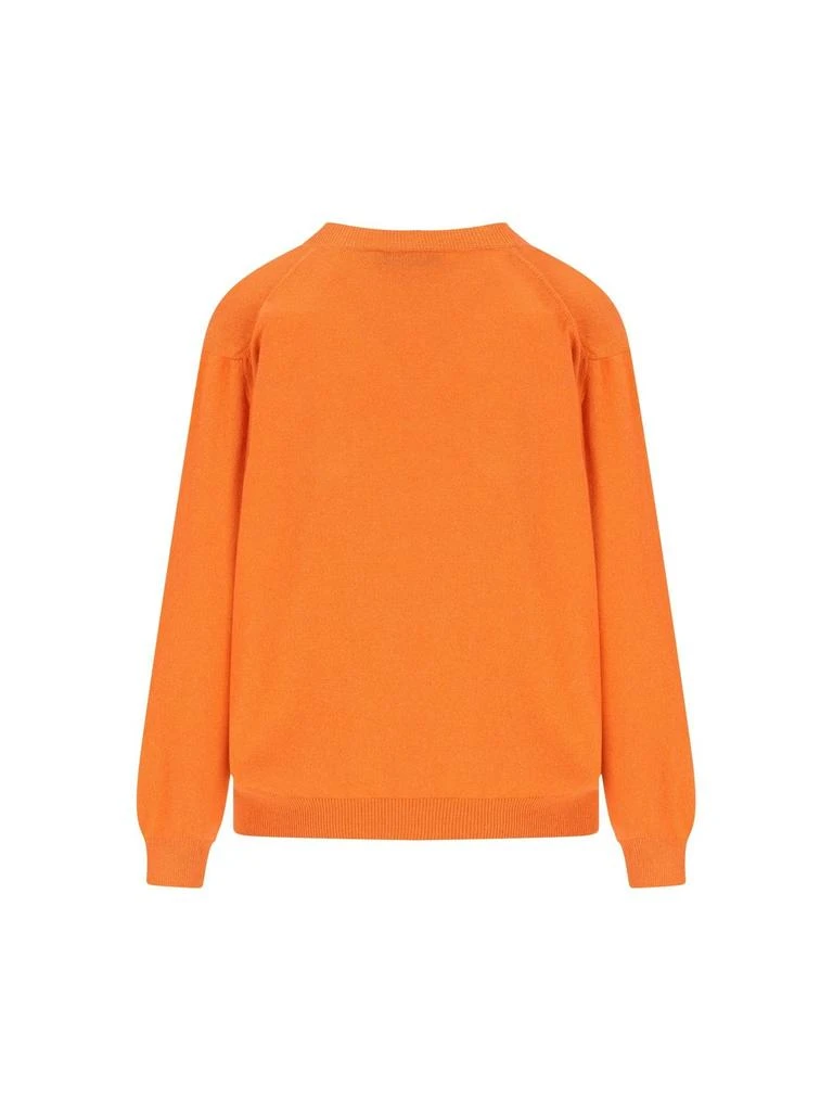 Fendi Fendi Logo Embroidered V-Neck Jumper 2