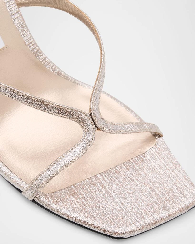 Jimmy Choo Azie Glitter Ankle-Strap Sandals 6