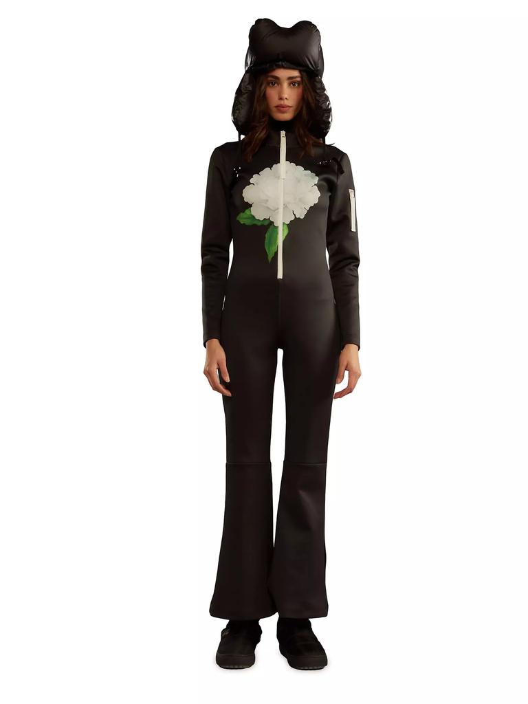 Cynthia Rowley Flared Floral Ski Jumpsuit