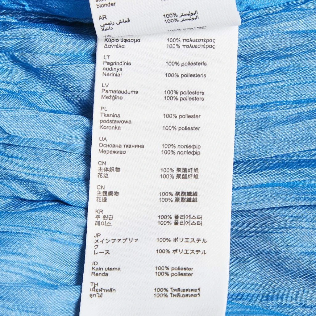 Maje Maje Blue Crepe Lace Trimmed Top and Skirt Set M/S 12