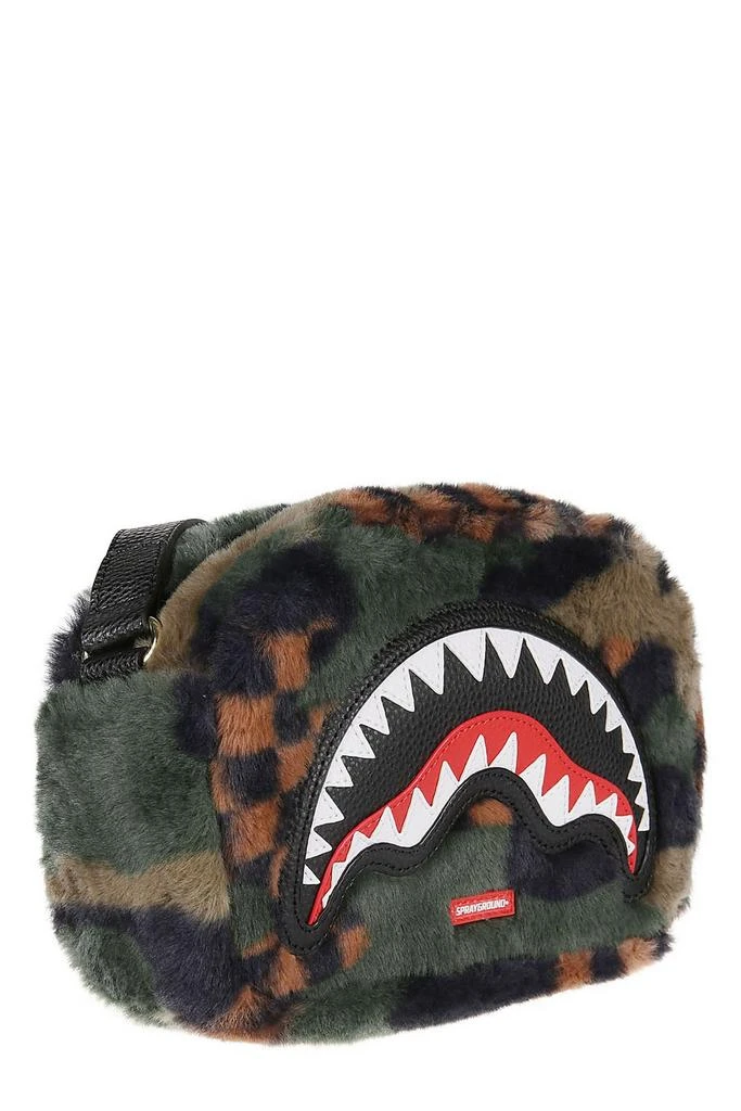 SprayGround Sprayground Big Sky Fur Shark Messenger Brick Bag 3
