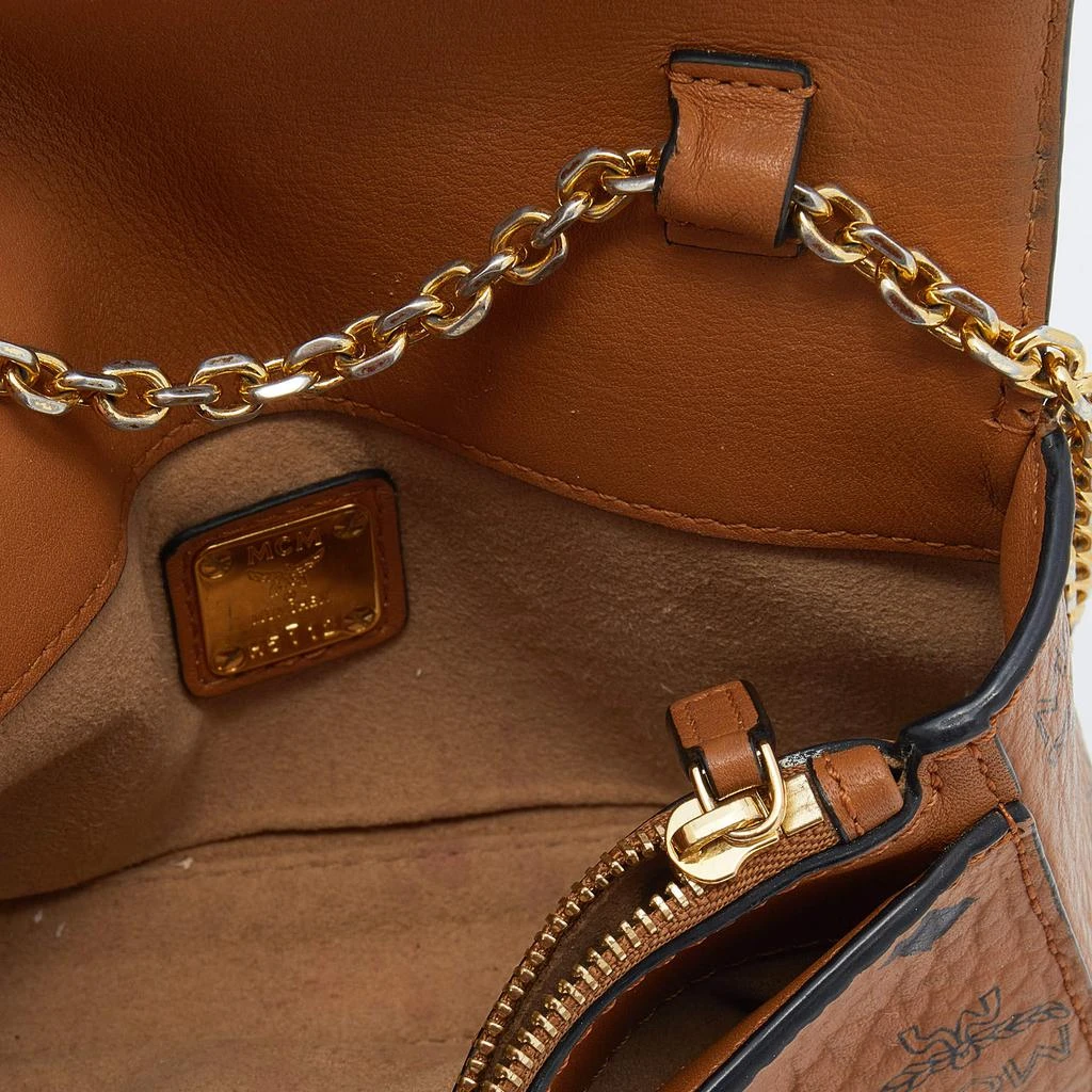 MCM MCM Cognac Visetos Coated Canvas Patricia Wallet on Chain 7