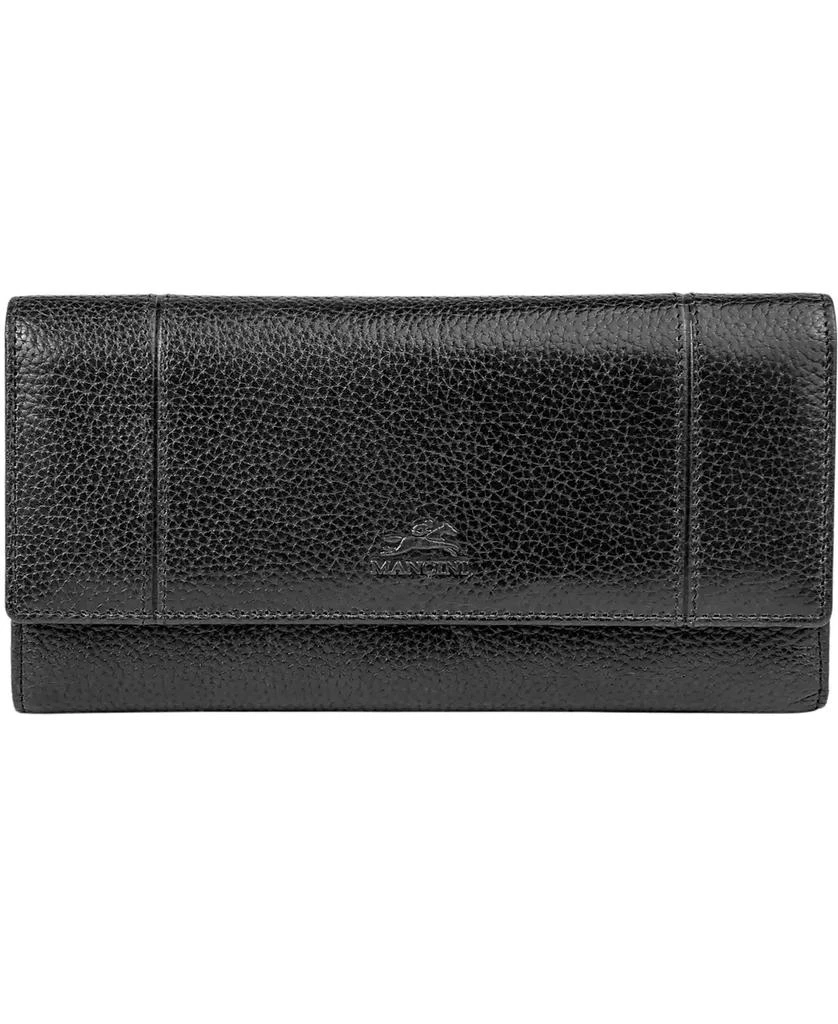 Mancini Leather Goods Fifth Avenue RFID Secure Quad Fold Wallet
