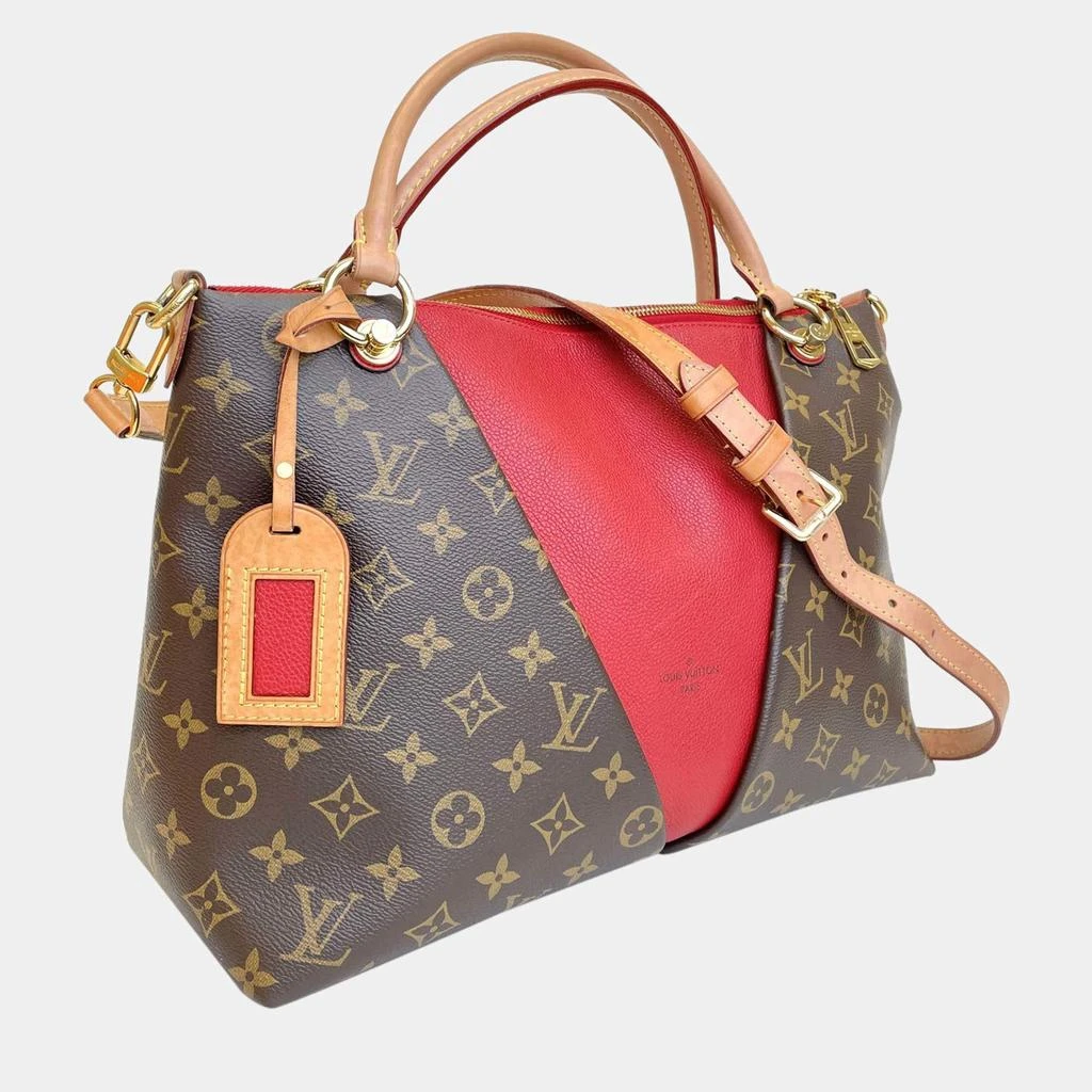 Louis Vuitton Louis Vuitton Red Monogram Canvas and Leather V Tote Bag 4