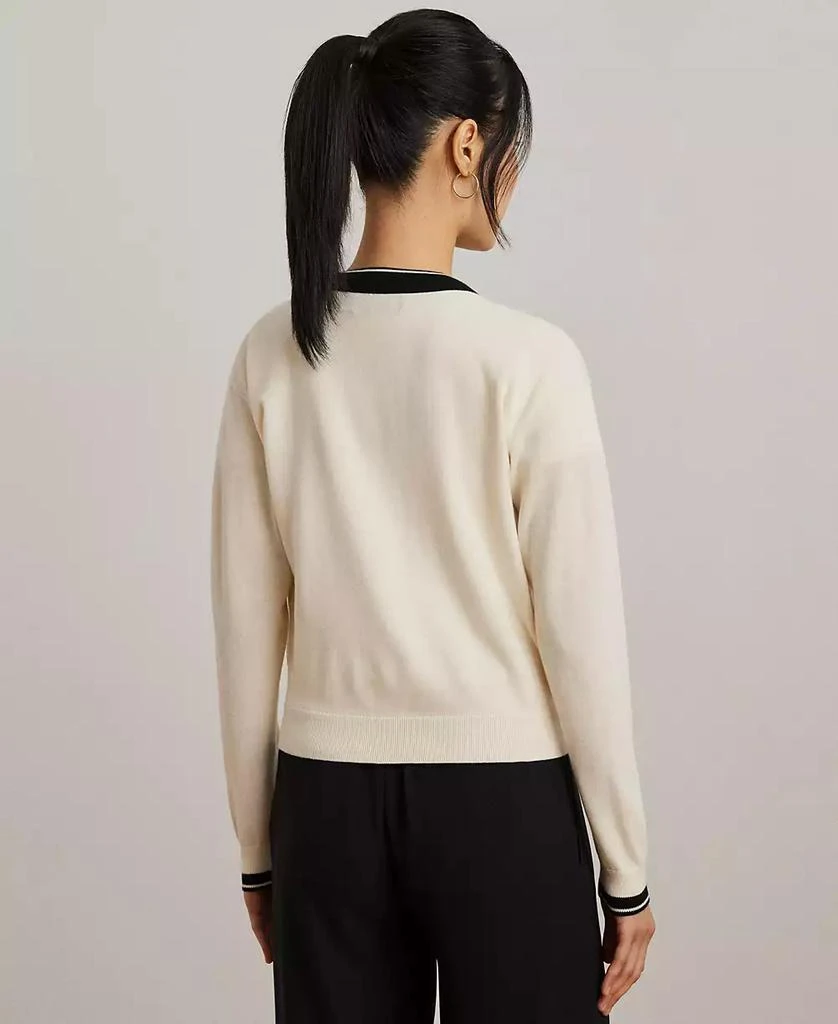 Ralph Lauren Women's Two-Tone Cotton-Blend Cardigan 2