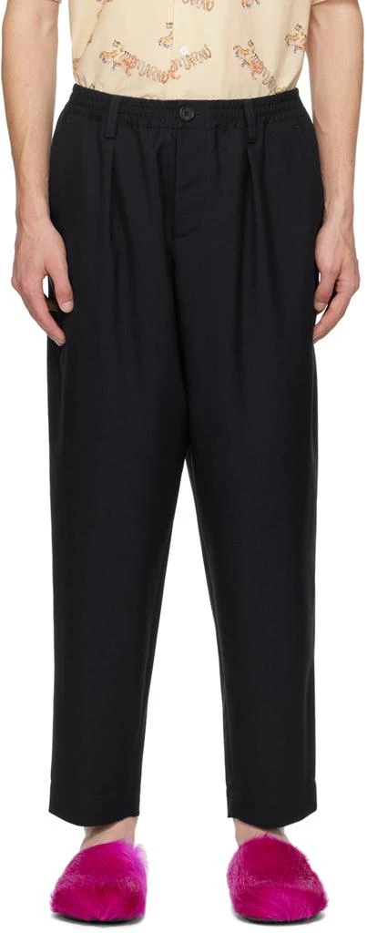 Marni Navy Cropped Drawstring Trousers 1