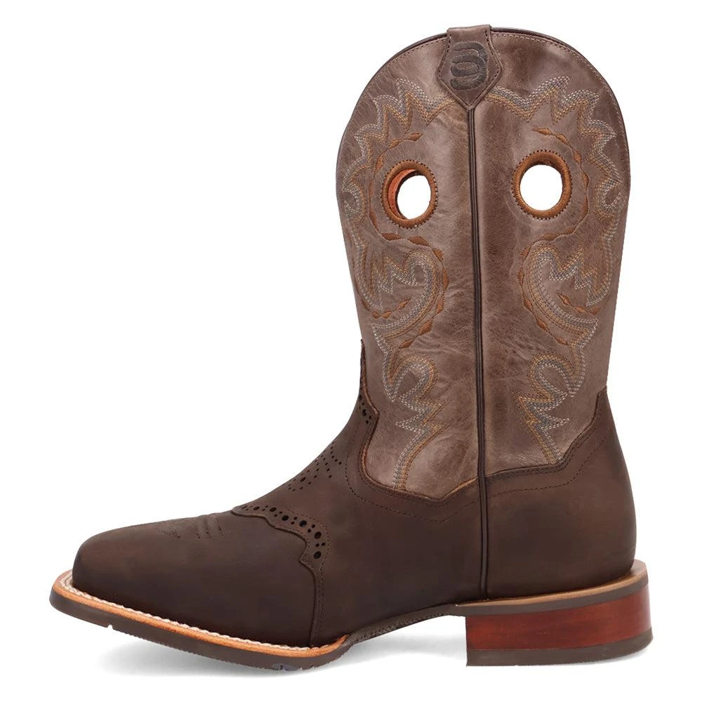 Dan Post Boots Barnaby Embroidered Cut-Outs Square Toe Pull On Cowboy Boots 3