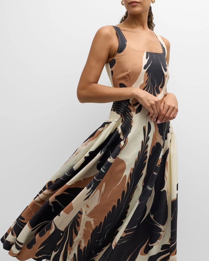 SIMKHAI Paola Printed Midi Dress 7