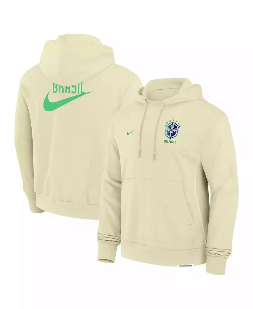 NIKE Men's Yellow Brazil National Team Standard Issue Pullover Hoodie 1