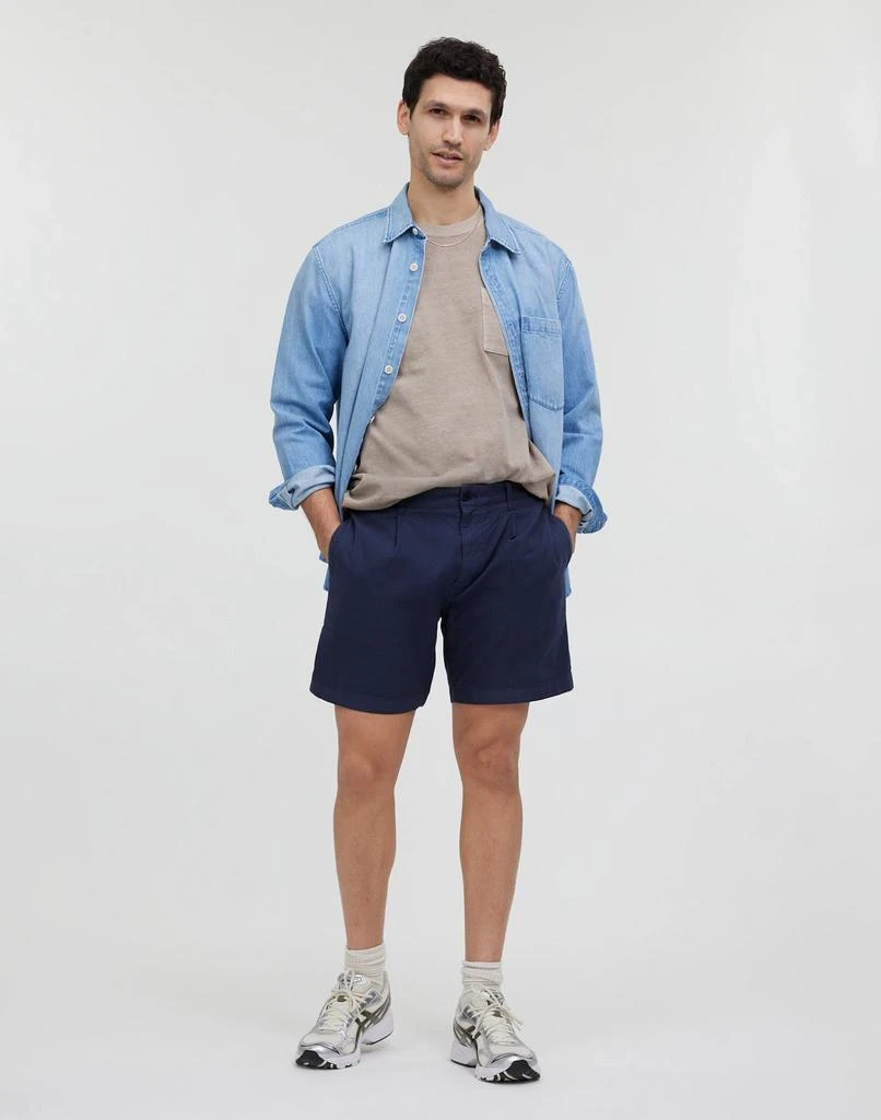 Madewell Cotton-Hemp Blend Pleated Shorts 2