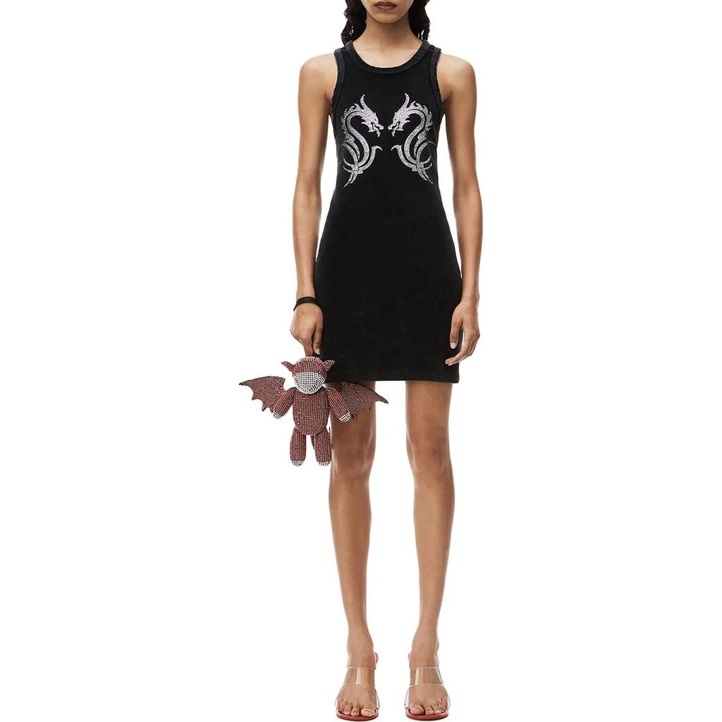 Alexander Wang Womens Velour Short Mini Dress 1